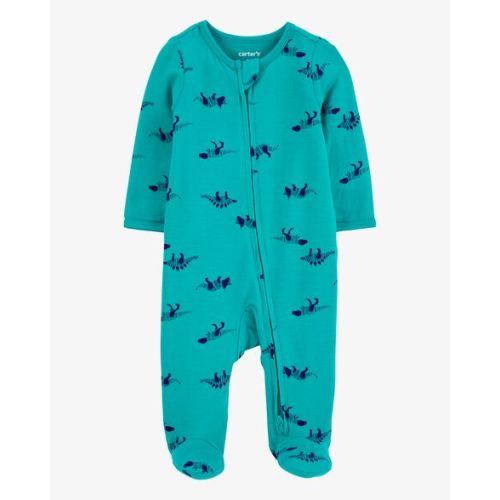 Baby Dinosaur Print Zip-Up PurelySoft Sleep & Play Pajamas - Carter's | Carter's