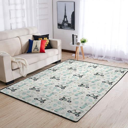 ZoUbqchY Golf Nursery Area Rug for Baby Boy & Girl Sports Kids 36x60inch Green