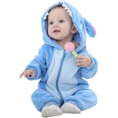Baby Toddler Halloween Costume Infant Girl Boy Flannel Hooded Animal Cosplay Onesie Romper Outfit Jumpsuit
