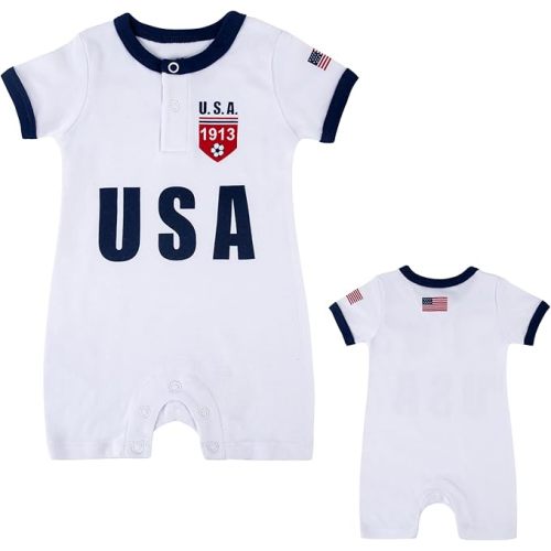 Cnins Soccer Baby Clothes - Matching Family Rompers 0-24M | Unisex Gifts for Futbol Game Days & Photo Shoots