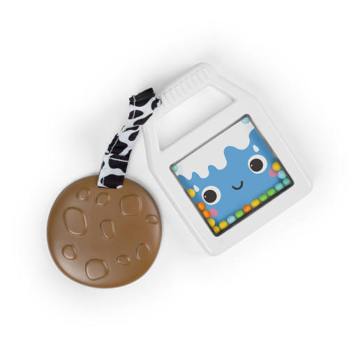 Bright Starts Cookies & Teethe 2-in-1 Rattle and Teether Toy, Unisex, 3 months+