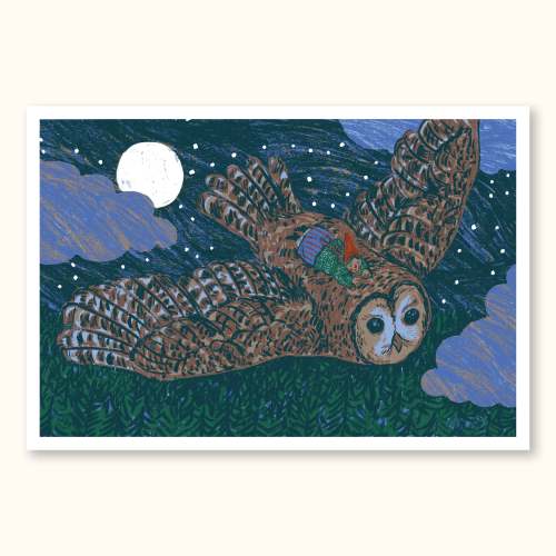 Flying With Otis Print