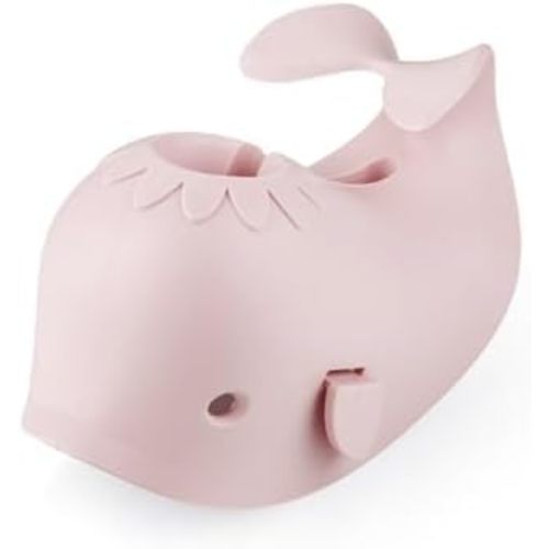 PandaEar Bath Spout Cover, Baby Bathtub Faucet Cover, Baby Shower Protector Cover for Kids Toddlers, Universal Fit -Whale (BabyPink)