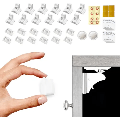 Eco Baby Magnetic Cabinet Locks for Babies - Magnetic Baby Proofing Cabinet Locks, Child Locks for Cabinets Drawers Doors for Back to School - Easy Installation No Tools Required (12 Pack and 2 Keys)