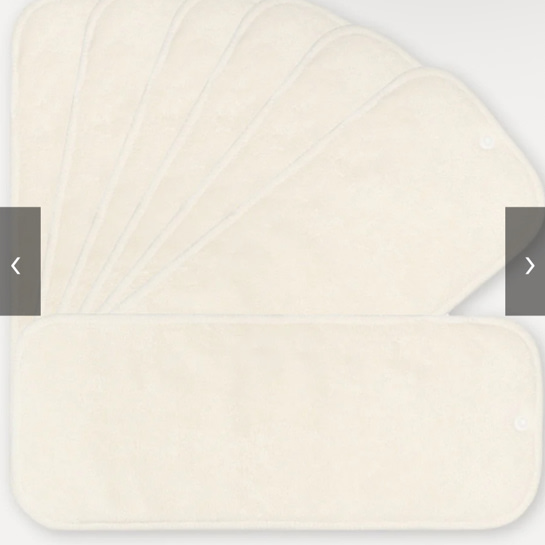 7 Pack Bamboo Inserts with Button Snaps