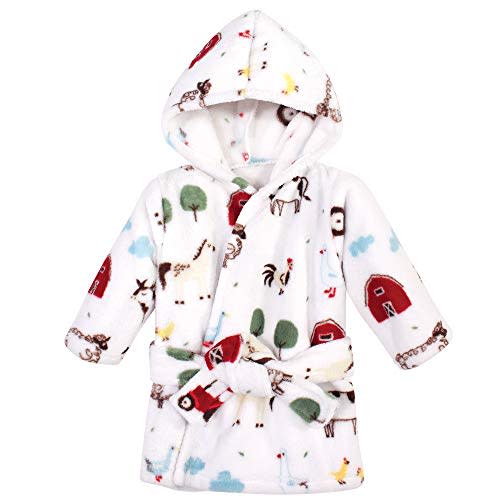Hudson Baby Unisex Baby Plush Animal Face Bathrobe
