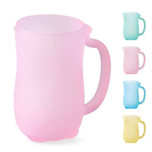 Baby Bath Rinse Cup - Silicone Shampoo & Body Washing Rinser Cup with Easy Grip Handle - Pink