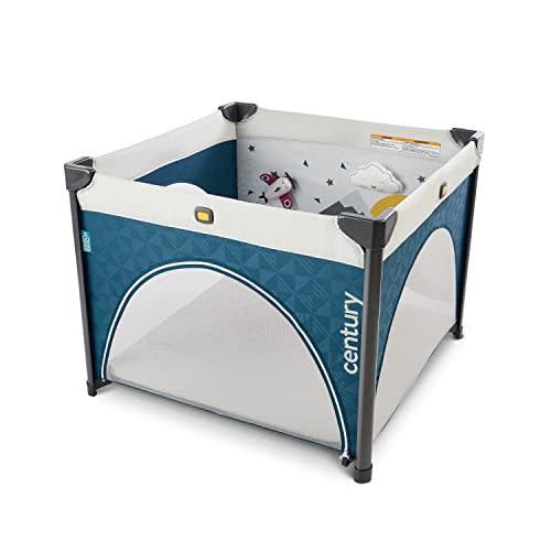 Century Play On 2-in-1 Playard and Activity Center – Playpen includes Soft Toys and Zippered Door, Splash