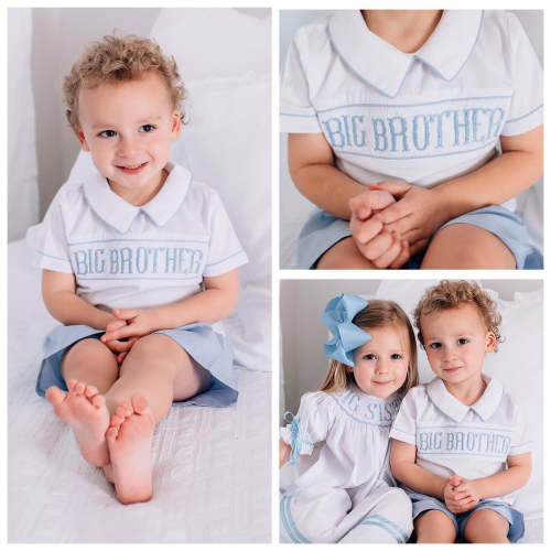 Smocked Big Brother Short Set – Dressie Jessie Smocking