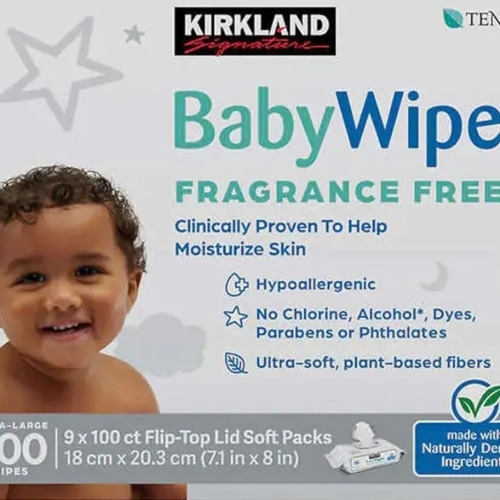 Kirkland Signature Baby Wipes Fragrance Free, 900-count