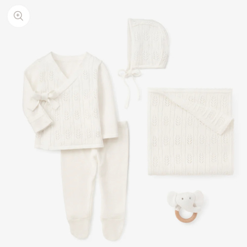 White Baby Layette Gift Set w. Box
