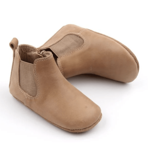 Waxed Leather Chelsea Boot | Color 'Sedona Brown' | Soft Sole – Consciously Baby