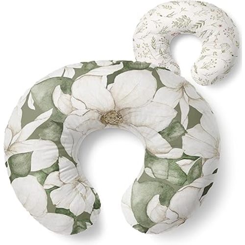Pobibaby 1-Pack Premium Nursing Pillow Cover - Ultra Soft & Stretchy 96% Cotton, Breastfeeding Pillow Cover for Baby Boys and Girls (Zephyr)