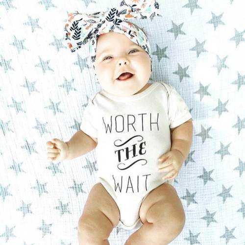 ORIGINAL Worth The Wait Baby, Boy, Girl, Unisex, Infant, Newborn, Organic, Fair Trade, Bodysuit, Outfit, One Piece, IVF Baby, Adoption Baby