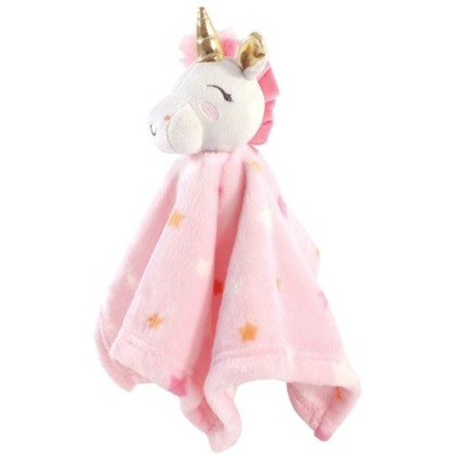 Luvable Friends Baby Girl Unicorn Themed Baby Bedding Set, Unicorn Security Blanket, One Size