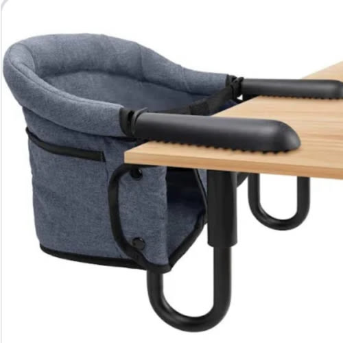 Hook On High Chair - Portable & Foldable for Babies 6-36 Months, Family & Travel Use with Carry Bag (Grey)