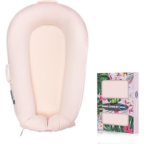 Organic Replacement Cover | Premium Quality Spare Cover 100% Organic Cotton | Hypoallergenic | [Fits Dockatot Deluxe + Docks] (Cover Only) (Baby Pink)