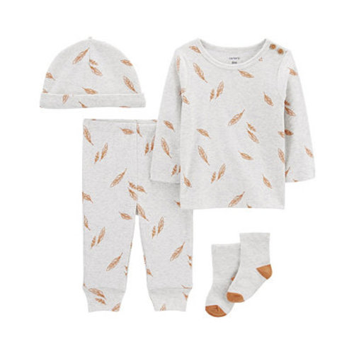 Baby Boys or Baby Girls Take Me Home T Shirt and Pants, 4 Piece Set