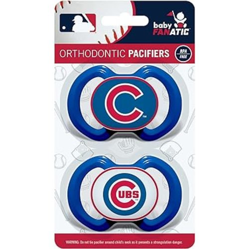 BabyFanatic Pacifier 2-Pack - MLB Chicago Cubs - Officially Licensed League Gear