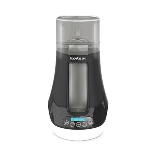 Baby Brezza Fast Baby Bottle Warmer - Baby Milk + Breastmilk Warmer Defroster – 2 Unique Temperatures for Breastmilk + Formula - Universal Fit for All Bottles, Bags + Jars