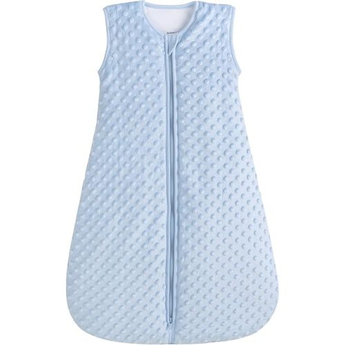 Warm Quilted Winter Model Baby Sleeping Bag and Sack, Plush Minky Dot, 2.5 Togs for Infants and Toddlers (Medium (10-24 mos))
