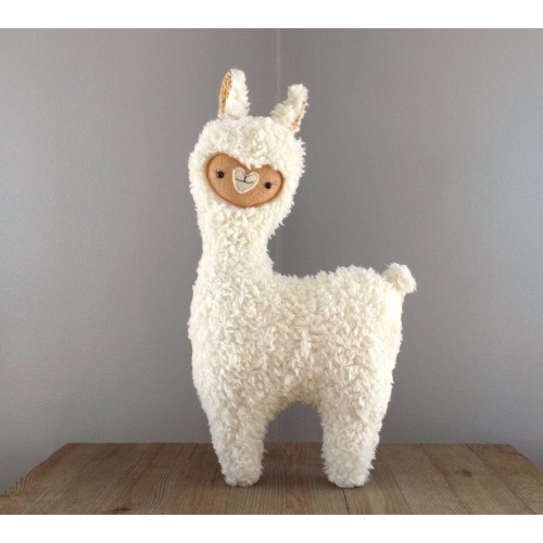 Llama alpaca stuffed animal, Alpaca llama stuffed toy, llama alpaca in cream with tan face, cute llama toy, kawaii alpaca, baby shower gift