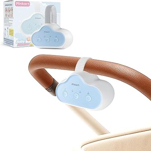 Pinkart Rechargeable Stroller Rocker Device – Hands-Free Baby Rocker & Sleep Soother, Quiet Motor, Fits Stroller Handle, Bassinet & Crib, 3 Speeds, 4 Timer Settings, for Newborns to Toddlers