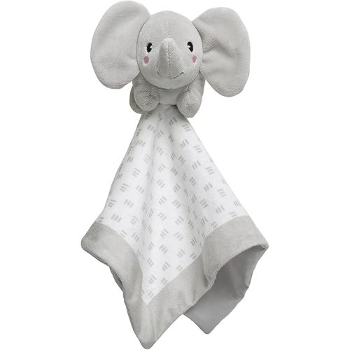 Pearhead Elephant Security Blanket, Soft Baby Lovey for Babies, Snuggle Toy Stuffed Animal, Newborn Infant and Toddler Security Toy, Baby Boy or Baby Girl Lovie, New Baby Gift, Gray Elephant Lovey