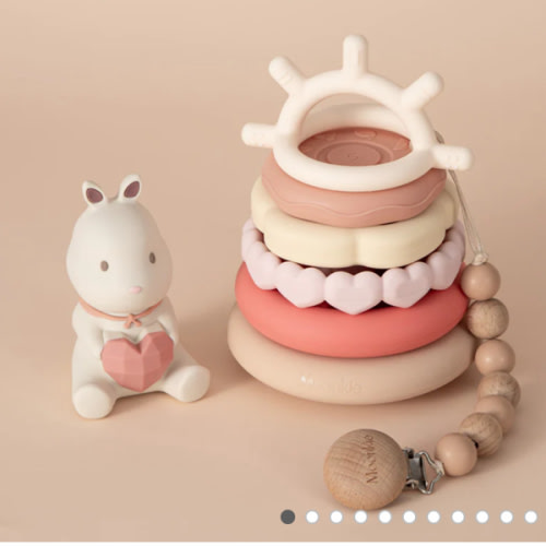 Bunny Stacking Teething Rings