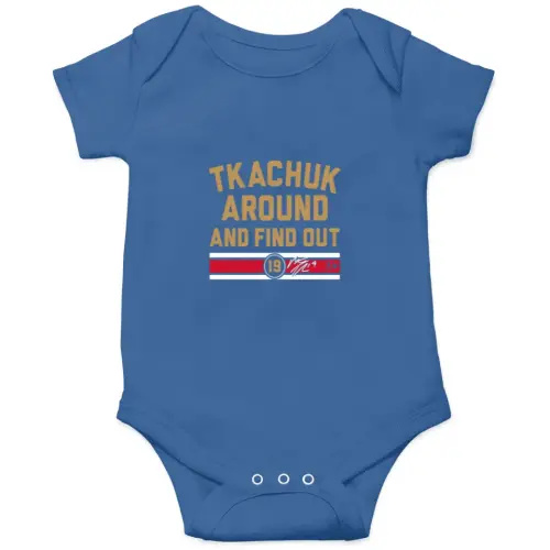 Matthew Tkachuk Around and Find Out Florida Hockey Sweatshirt Onesies sold by Rubennlu349 65% OFF | SKU 591426790 Printerval