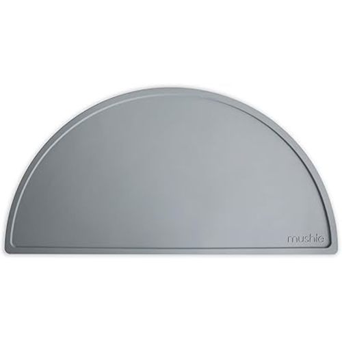 mushie Silicone Placemat for Kids | BPA-Free Non-Slip Design (Stone)