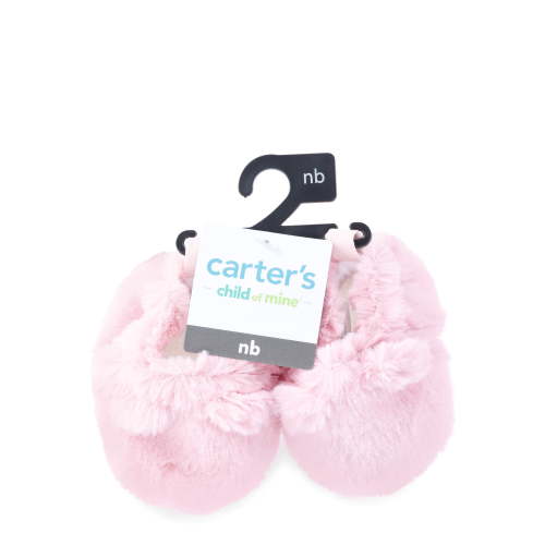 Carter's Child of Mine Newborn Girls Plush Bear Booties - Snuggly Faux Fur