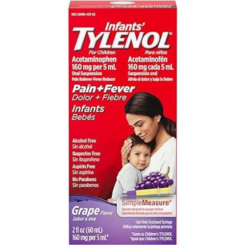 Infants' Tylenol Acetaminophen Liquid Medicine, Grape, 2 fl. oz
