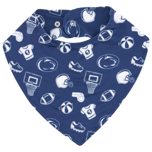 Penn State Nittany Lions ZooZatz All Over Print Baby Bib - Navy
