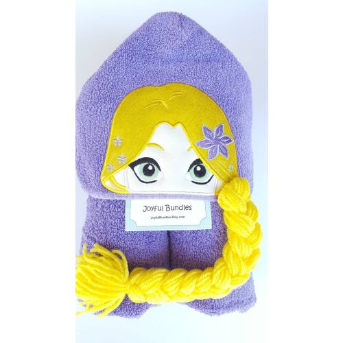 Rapunzel Hooded Towel, Kid's Hooded Towel, Rapunzel Bath Towel, Long Hair Princess Hooded Towel, Princess Pool Towel