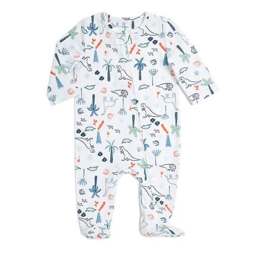 aden + anais® Size 0-3M Dinotime Zip Muslin Footie in Blue