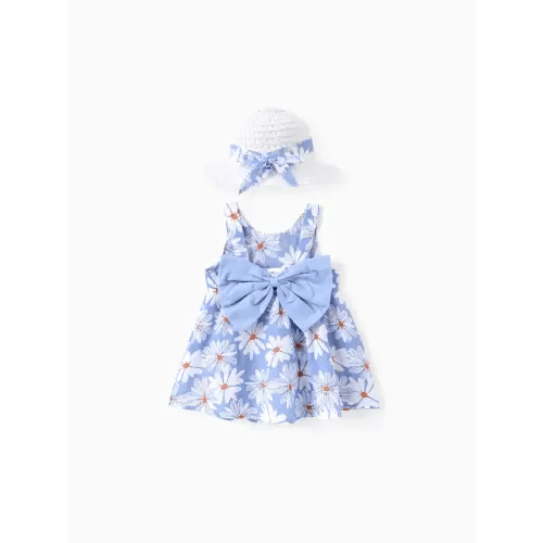 2pcs Baby Girl Little Daisy Bowknot Dress Set Only $12.74 PatPat US Mobile