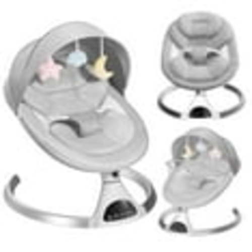 HARPPA Electric Baby Swing for Infants with Bluetooth Music, 5 Sway Speed, Remote Control, Gray