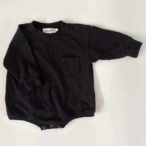 Harley Pocket Romper in Black