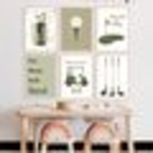 Golf Themed Boys Room & Playroom Wall Art Set of 6, Golf Nursery, Green Toddler Room Decor Posters, Boys Room Decor, This Is How I Roll