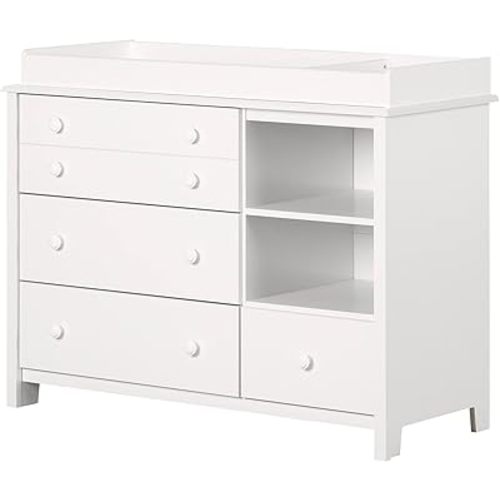 South Shore Furniture Little Smileys Changing Table with Station, Pure White