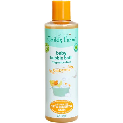 Childs Farm, OatDerma Bubble Bath, Fragrance-Free, Gently Cleanses and Soothes, Suitable for Newborns with Dry, Sensitive Skin, 8.4 Fl Oz
