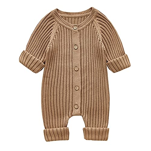 Mubineo Infant Baby Girl Boy Fall Winter Thick Knit One Piece Outfit Romper Jumpsuit Sweater Outwear
