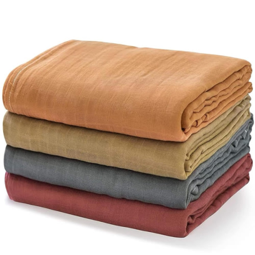 Momcozy Muslin Swaddle Blankets for Baby Boys and Girls, 4-Pack Breathable and Skin-Friendly Receiving Blanket Wrap, Baby Essentials, Registry & Gift, 47 x 47 inches