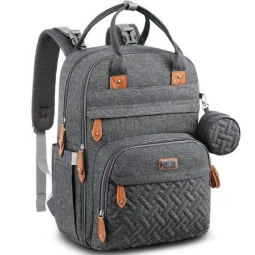 BabbleRoo Diaper Bag Backpack with Changing Pad & Stroller Straps, Army Green, 1 pc