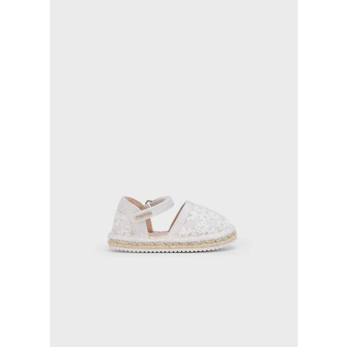 Baby Metallic Espadrilles with Flowers