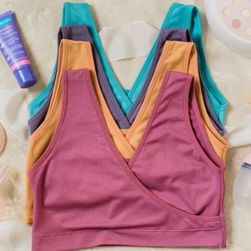 Caramel Cantina Nursing Bra Sleep Bralette Criss Cross Front Wide Straps Maternity - TikTok Shop