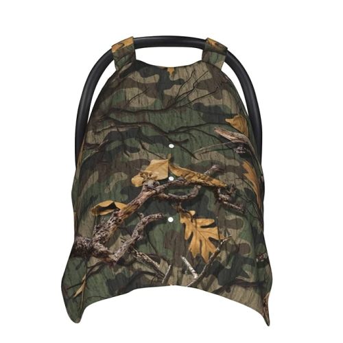 Amazon.com: AuHomea Camouflage Leave Baby Car Seat Canopy and Nursing Cover for Breastfeeding Multi-Use Cover Lightweight Infant Stretchy Carrier Carseat Winter Cover for Newborn Girls Boys : Baby