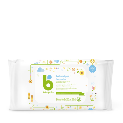 baby wipes, fragrance free, 80ct