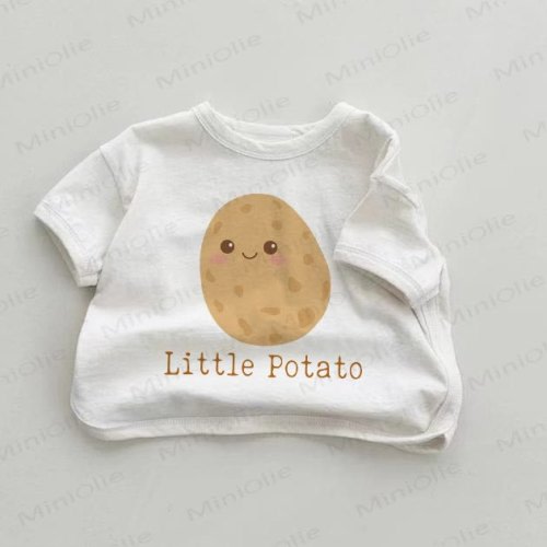 LITTLE POTATO Baby White T-shirt
